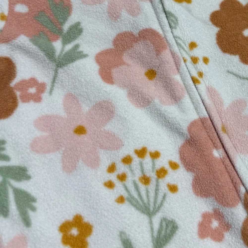 Carter's Baby Girl Floral Fleece Footie Pajamas Size 3-6 Months